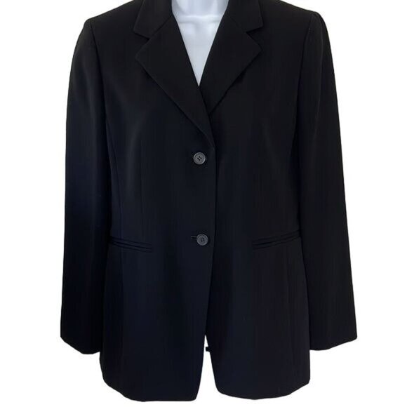INC Petite Career Black Blazer Jacket Lined Classic Professional Office Size 4P - Picture 1 of 8